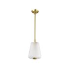 Satco 60-8237 Lune 1-Light 60W Vintage Brass Pendant