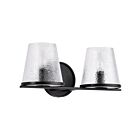 Satco 60-8252 Valentine 2-Lights 60W Black Vanity Light