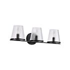 Satco 60-8253 Valentine 3-Lights 60W Black Vanity Light