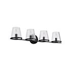 Satco 60-8254 Valentine 4-Lights 60W Black Vanity Light