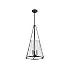 Satco 60-8257 Valentine 3-Lights 100W Black Pendant
