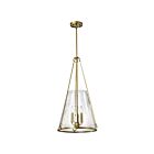 Satco 60-8267 Valentine 3-Lights 60W Vintage Brass Pendant