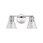 Satco 60-8332 Gianna 2-Lights 60W Brushed Nickel Vanity Light