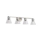 Satco 60-8334 Gianna 4-Lights 60W Brushed Nickel Vanity Light