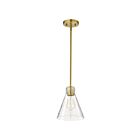 Satco 60-8347 Gianna 1-Light 60W Vintage Brass Pendant