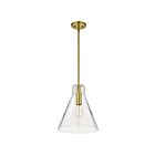 Satco 60-8348 Gianna 1-Light 60W Vintage Brass Pendant