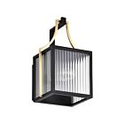 Satco 60-8501 Holden 100W Black and Gold Outdoor Wall Lantern
