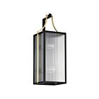 Satco 60-8503 Holden 60W Black and Gold Outdoor Wall Lantern