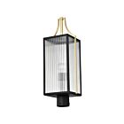 Satco 60-8504 Holden 100W Black and Gold Outdoor Wall Lantern