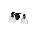Satco 60-8602 Grayson 2-Lights 100W Matte Black Vanity Light