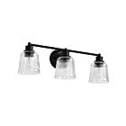 Satco 60-8603 Grayson 3-Lights 100W Matte Black Vanity Light
