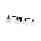 Satco 60-8604 Grayson 4-Lights 100W Matte Black Vanity Light