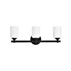 Satco 60-8643 3-Lights 100W Matte Black Vanity Light