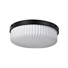 Satco 60-8648 Solara 3-Lights 60W Matte Black Flush Mount