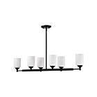 Satco 60-8649 Solara 6-Lights 60W Matte Black Pendant