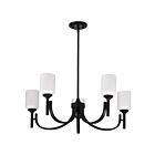 Satco 60-8650 Solara 5-Lights 60W Matte Black Chandelier
