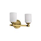 Satco 60-8662 Solara 2-Lights 100W Matte Black Vanity Light