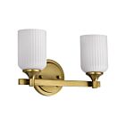 Satco 60-8662 Solara 2-Lights 100W Matte Black Vanity Light