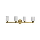 Satco 60-8664 4-Lights 100W Natural Brass Vanity Light