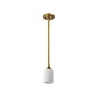 Satco 60-8665 Solara 1-Light 100W Natural Brass Pendant