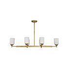 Satco 60-8669 Solara 6-Lights 60W Natural Brass Pendant