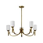 Satco 60-8670 Solara 5-Lights 60W Natural Bras Chandelier