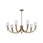 Satco 60-8671 Solara 7-Lights 60W Natural Bras Chandelier