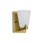 Satco 60-8721 Royale 1-Light 100W Burnished Brass Vanity Light