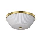 Satco 60-8725 Royale 3-Lights 60W Burnished Brass Flush Mount