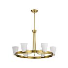Satco 60-8726 Royale 5-Lights 60W Burnished Bras Chandelier