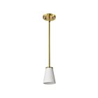 Satco 60-8727 Royale 1-Light 100W Burnished Brass Pendant