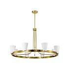 Satco 60-8729 Royale 8-Lights 60W Burnished Bras Chandelier