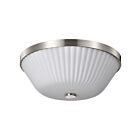 Satco 60-8735 Royale 3-Lights 60W Brushed Nickel Flush Mount