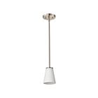 Satco 60-8737 Royale 1-Light 100W Brushed Nickel Pendant