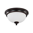 Satco 62-1557 Mahogany 19W Bronze Flush Mount