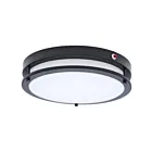 Satco 62-1891 25W 13" Black LED Flush Mount