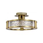 Satco 62-2011 Darrow 30W Vintage Brass Semi Flush Mount