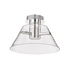 Satco 62-2053 Edmond 12W Polished Nickel Semi Flush Mount