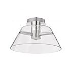 Satco 62-2054 Edmond 18W Polished Nickel Semi Flush Mount