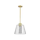 Satco 62-2182 Aura 12W Brushed Brass Pendant