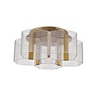 Satco 62-2401 Kenzo 34W Polished Anodized Bronze Flush Mount