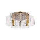 Satco 62-2402 Kenzo 44W Polished Anodized Bronze Flush Mount
