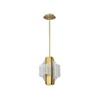 Satco 62-2412 Idris 4-Lights 37W Vintage Brass Pendant