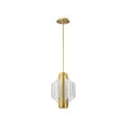 Satco 62-2413 Idris 3-Lights 26W Vintage Brass Pendant