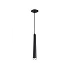 Satco 62-829 1-Light 12W Matte Black and Brushed Brass Pendant