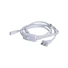 Satco 63-411 White 8' Power Cord