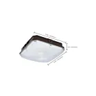 Satco 65-983 Bronze LED Canopy Garage Light Wattage and CCT Selectable