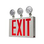 Satco 67-124 Red Exit Sign With Emergency Light