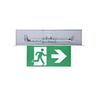 Satco 67-540 3W Brushed Aluminum Running Man Exit Sign