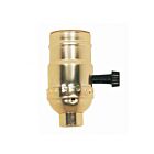 Satco 80-1004 3-Way Turn Knob Socket With Removable Knob